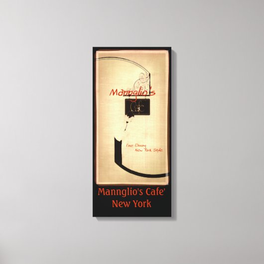 Mannglio's cafe' leinwanddruck (Vorderseite)