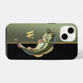 Mannhafter Springer mit großem Maulbarsch iPhone Hülle (Rückseite (Horizontal))
