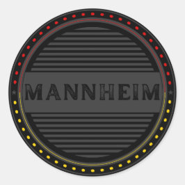 Mannheim City Pride Emblem – Deutsche Identität Runder Aufkleber