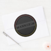 Mannheim City Pride Emblem – Deutsche Identität Runder Aufkleber (Umschlag)