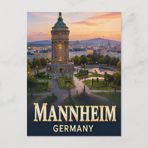 ✈️ Mannheim Deutschland Reise Geschenk 🏛️ Postkarte