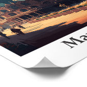 Mannheim Deutschland Reisen Kunst Vintage Illustra Poster (Ecke)