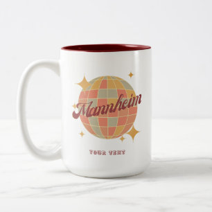 Mannheim Deutschland Retro Vintage Postkarte Zweifarbige Tasse