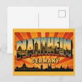 Mannheim Deutschland Schloss Postkarte (Vorne/Hinten)