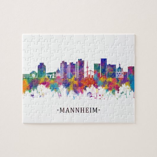 Mannheim Deutschland Skyline Puzzle (Horizontal)