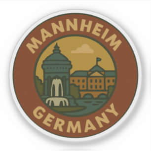 Mannheim Deutschland Stadt Kunst Aufkleber