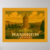 Mannheim Deutschland Stadt Kunst Poster (Vorne)