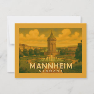 Mannheim Deutschland Stadt Kunst Postkarte