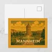 Mannheim Deutschland Stadt Kunst Postkarte (Vorne/Hinten)