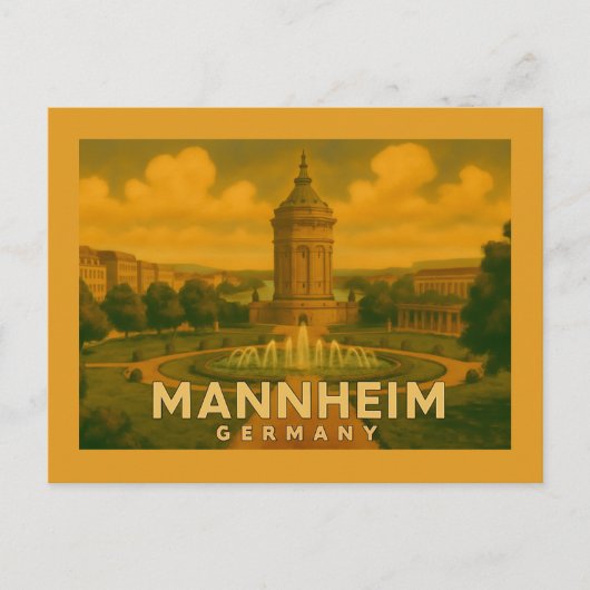 Mannheim Deutschland Stadt Kunst Postkarte (Vorderseite)