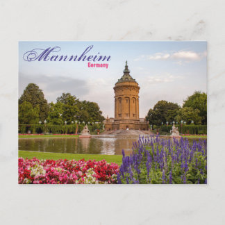 Mannheim Deutschland Tower Landschaftlich Postkart Postkarte