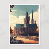 Mannheim Deutschland Vintage Illustration Postkarte (Vorderseite)