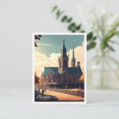 Mannheim Deutschland Vintage Illustration Postkarte (Stehend Vorderseite)