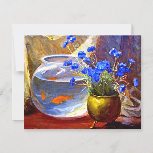 Mannheim - Goldfischglas und Blumen (Vorderseite)