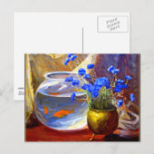 Mannheim - Goldfischglas und Blumen Postkarte (Vorne/Hinten)