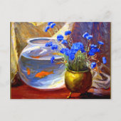 Mannheim - Goldfischglas und Blumen Postkarte (Vorderseite)