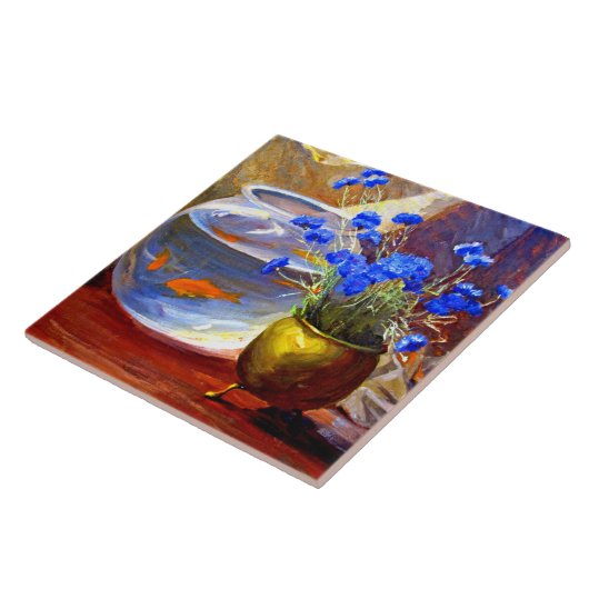 Mannheim - Goldfish Bowl und Blume Fliese (Seite)