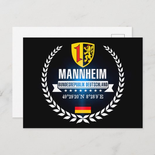 Mannheim Postkarte (Vorne/Hinten)