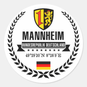 Mannheim Runder Aufkleber