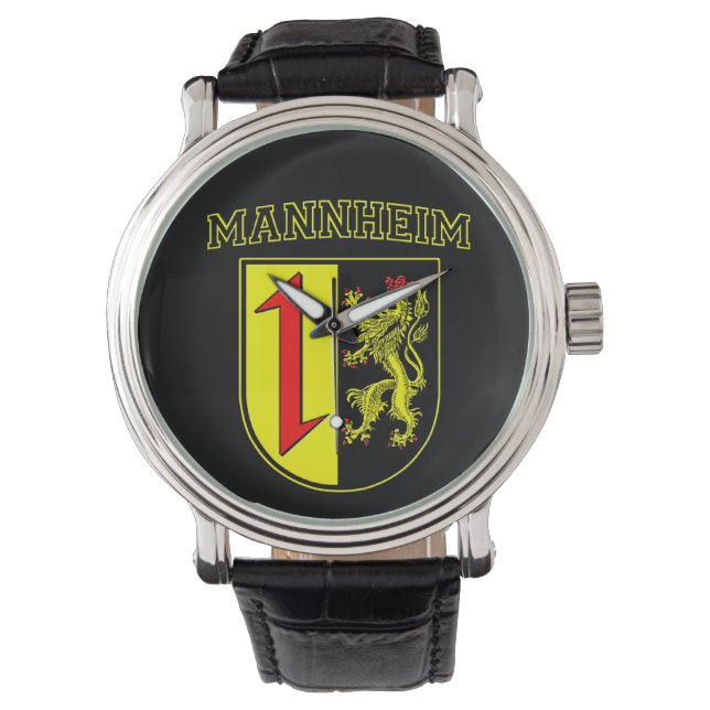 Mannheim-Wappen-Uhr Armbanduhr (Vorderseite)