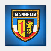 Mannheimer Flagge Magnet (Vorne)