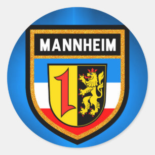 Mannheimer Flagge Runder Aufkleber