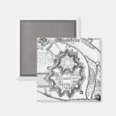 Mannheimer Plan, Deutschland 1690 Magnet (Vorderseite/Rückseite)