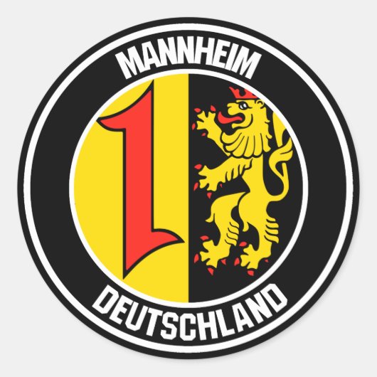 Mannheimer RundEmblem Runder Aufkleber (Vorderseite)