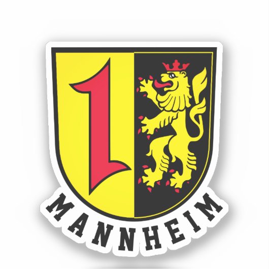 Mannheimer Wappen Aufkleber (Vorderseite)