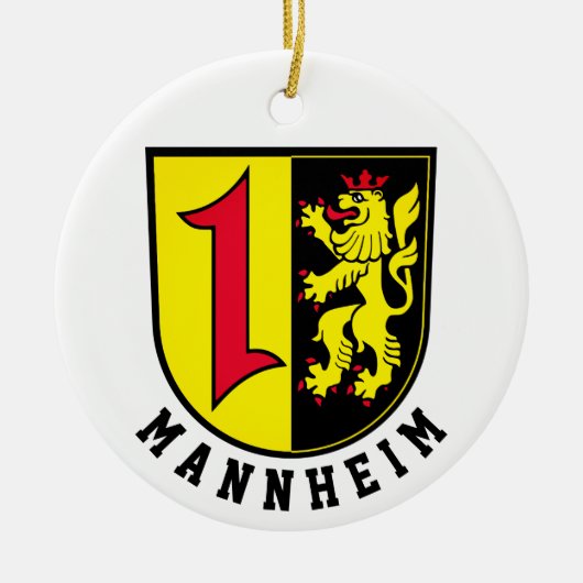 Mannheimer Wappen Keramik Ornament (Vorne)