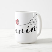 Mannin, Isle of Man Flag Herz, Manx Kaffeetasse (VorderseiteRechts)