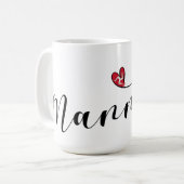 Mannin, Isle of Man Flag Herz, Manx Kaffeetasse (Vorderseite Links)