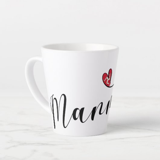 Mannin, Isle of Man Flag Herz, Manx Milchtasse (Linke Ecke)
