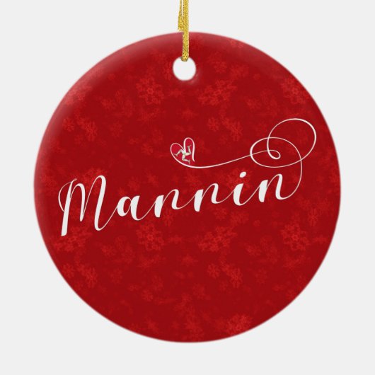 Mannin, Isle of Man Flag Herz, Manx Ornament (Hinten)