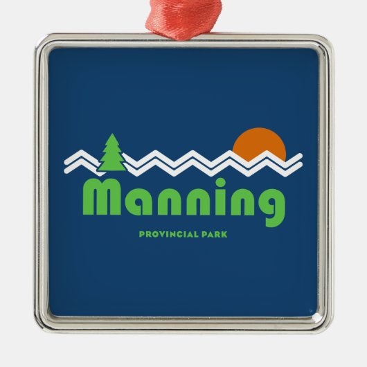 Manning Provincial Park Retro Ornament Aus Metall (Vorne)