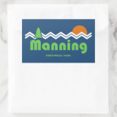 Manning Provincial Park Retro Rechteckiger Aufkleber (Tasche)