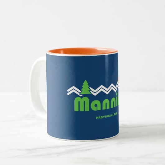 Manning Provincial Park Retro Zweifarbige Tasse (Vorderseite Links)
