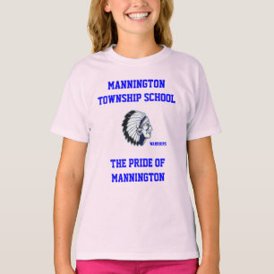 MANNINGTON GEMEINDE-SCHULmädchen-WECKER-T-SHIRT T-Shirt