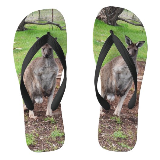 Männlich australisch Kangaroo, Flip Flops Badesandalen (Fußbett)