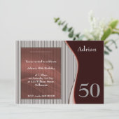 Männlich Elegante Einladung RED (Stehend Vorderseite)