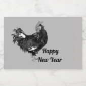 männlich galinaktisch, Hahn Personalisiert Alkoholflaschenetikett (Einzelnes Label)