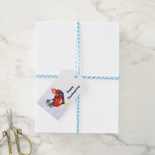 männlich galinaktisch, Hahn Personalisiert Geschenkanhänger (Mit Garn)