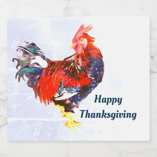 männlich galinaktisch, Hahn Personalisiert Schaumweinetikett (Einzelnes Label)