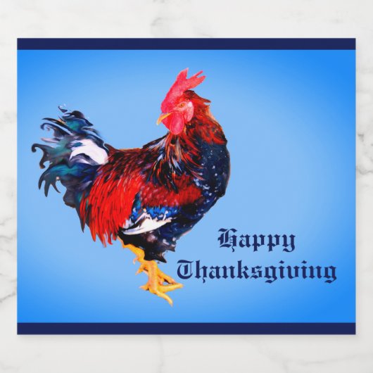 männlich galinaktisch, Hahn Personalisiert Schaumweinetikett (Einzelnes Label)