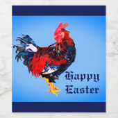 männlich galinaktisch, Hahn Personalisiert Weinetikett (Einzelnes Label)