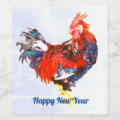 männlich galinaktisch, Hahn Personalisiert Weinetikett (Einzelnes Label)