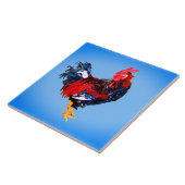 männlich Gallinacus, Hahn Fliese (Seite)