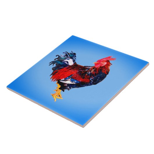 männlich Gallinacus, Hahn Fliese (Seite)