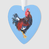 männlich Gallinacus, Hahn Ornament (Vorderseite)