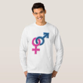 Männlich gekoppelte Symbole T-Shirt (Vorne ganz)